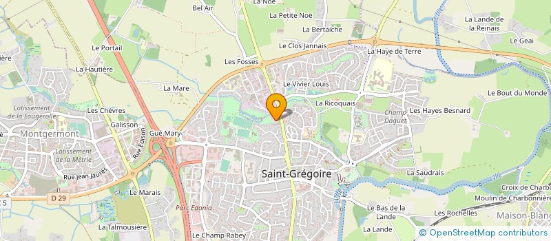 localisation de l'entreprise VEREMERAUDE à SAINT-GREGOIRE