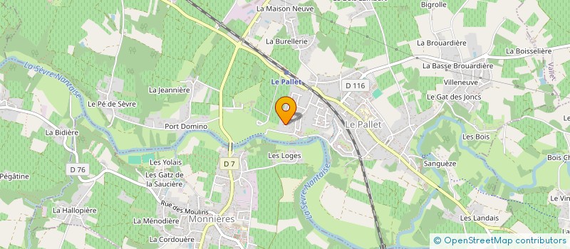 localisation de l'entreprise VERETOU  LE PALLET