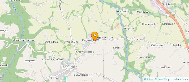 localisation de l'entreprise VERGER DE KERGROAHAN  TONQUEDEC