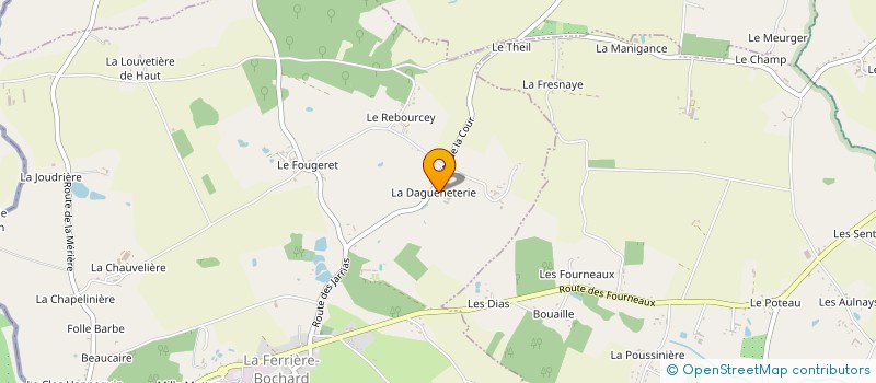 localisation de l'entreprise VERGER DE LA DAGUENETERIE à LA FERRIERE-BOCHARD