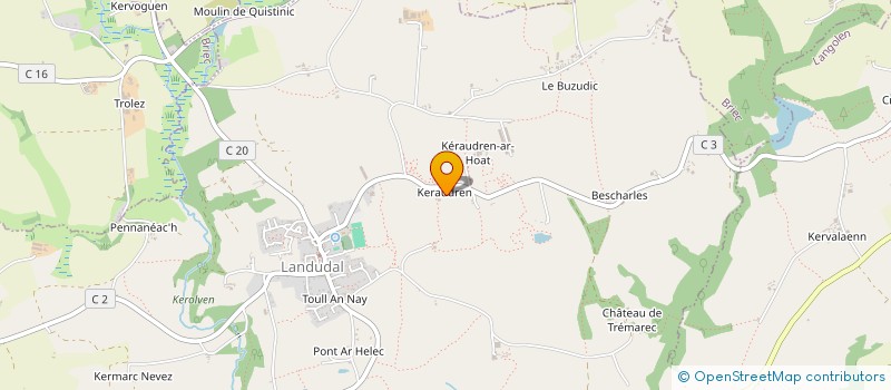 localisation de l'entreprise VERGER DU MENEZ à LANDUDAL