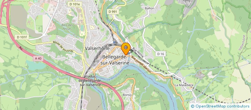 localisation de l'entreprise VERGER ET BRUN à VALSERHONE