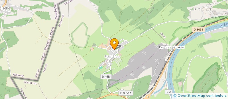 localisation de l'entreprise VERGERS ET JARDINS CALCEENS.  CHOOZ