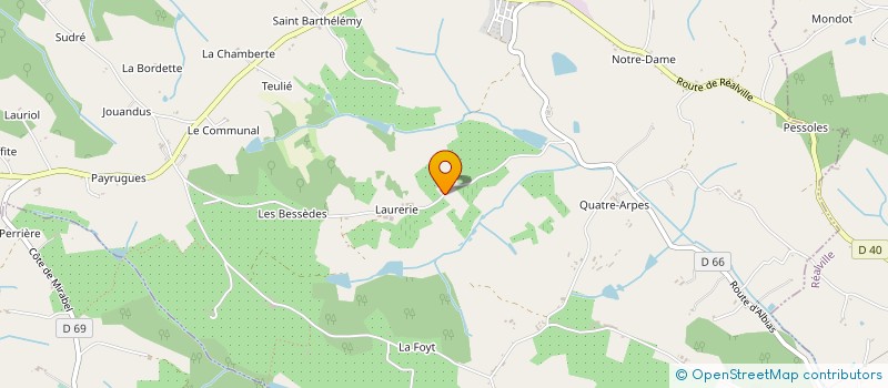 localisation de l'entreprise VERGERS LADORE  MIRABEL