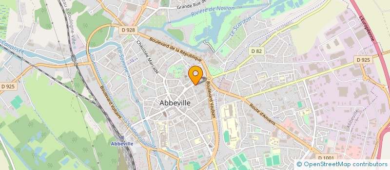 localisation de l'entreprise VERGNE FREDERIC à ABBEVILLE