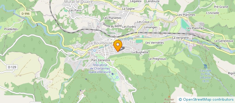 localisation de l'entreprise VERGNE VOLCANS à LA BOURBOULE