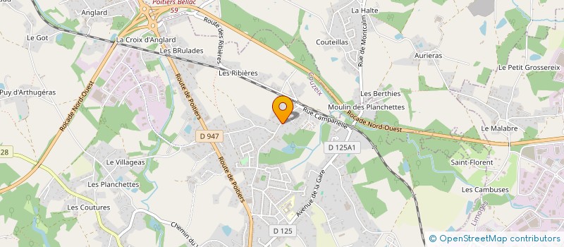 localisation de l'entreprise VERGNES à COUZEIX