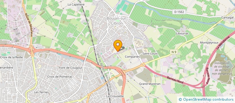localisation de l'entreprise VERGNES DIFFUSION à BOUJAN-SUR-LIBRON