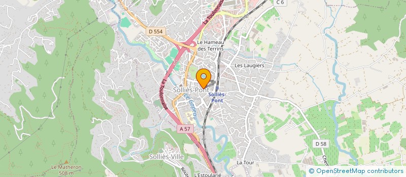 localisation de l'entreprise VERIF' TOITURE-FACADE  SOLLIES-PONT