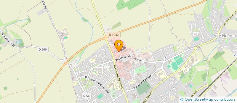 localisation de l'entreprise VERIGLASS à CHAUNY