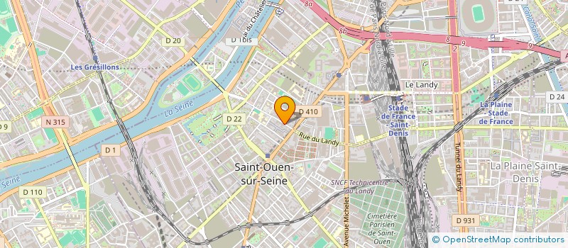 localisation de l'entreprise VERINE à SAINT-OUEN-SUR-SEINE