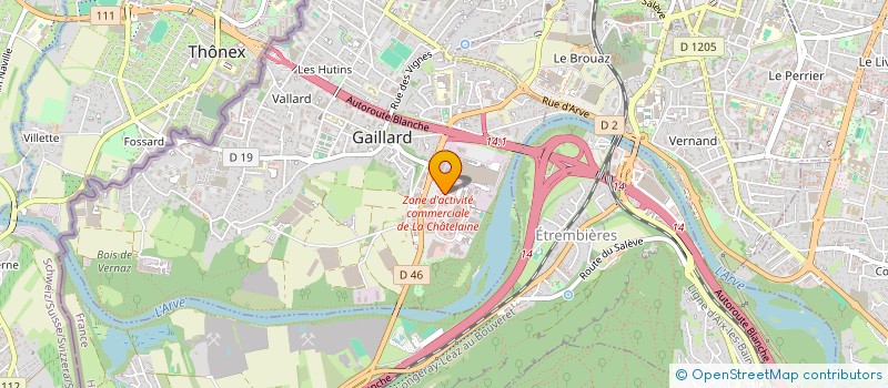 localisation de l'entreprise VERINNE à GAILLARD