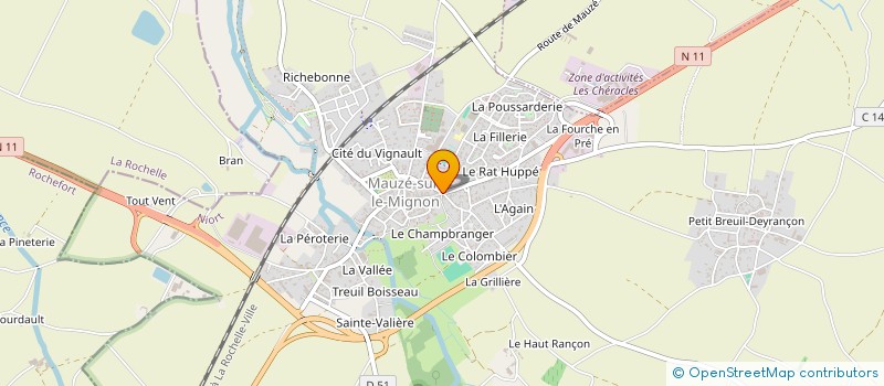 localisation de l'entreprise VERITE MULTISERVICES  MAUZE-SUR-LE-MIGNON