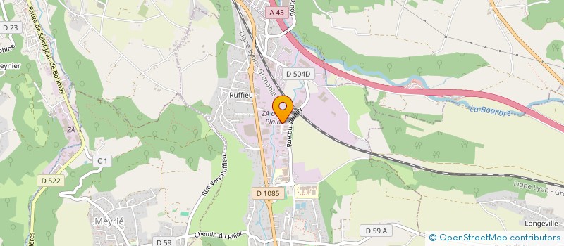 localisation de l'entreprise VERITECH RHONE ALPES  NIVOLAS-VERMELLE