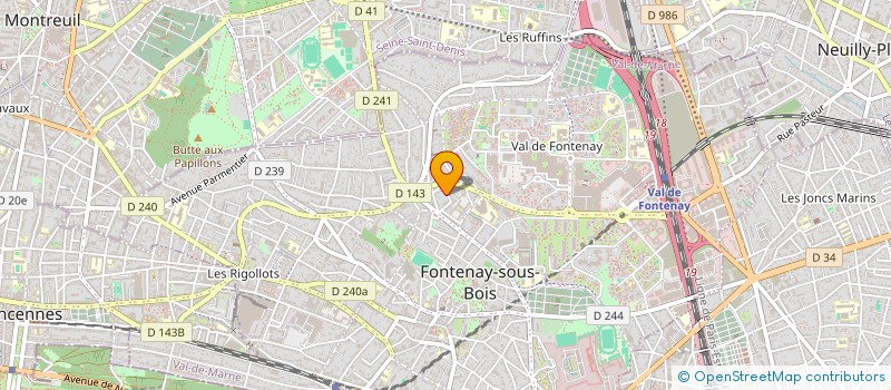localisation de l'entreprise VERL'AN 2001  FONTENAY-SOUS-BOIS