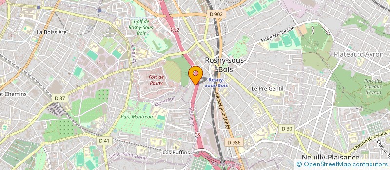 localisation de l'entreprise VERLEM à ROSNY-SOUS-BOIS