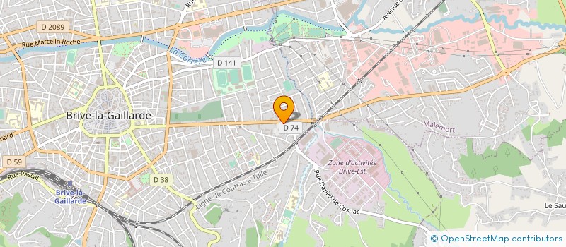localisation de l'entreprise VERLHAC PISCINES à BRIVE-LA-GAILLARDE