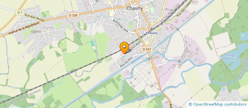 localisation de l'entreprise VERMANDOISE D'INVESTISSEMENT ET DE PARTICIPATION à CHAUNY