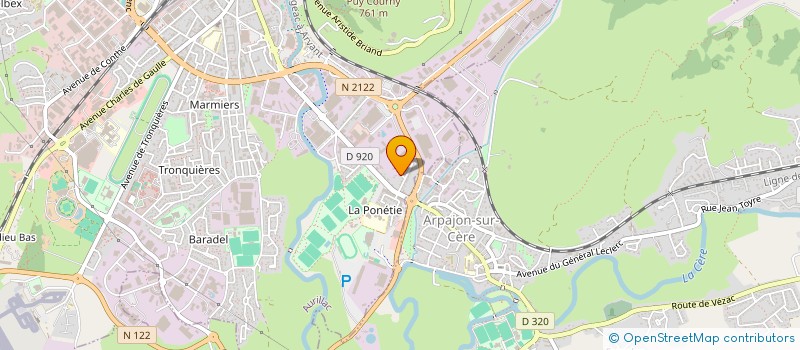 localisation de l'entreprise VERMEIL TRANSPORT SERVICE à AURILLAC