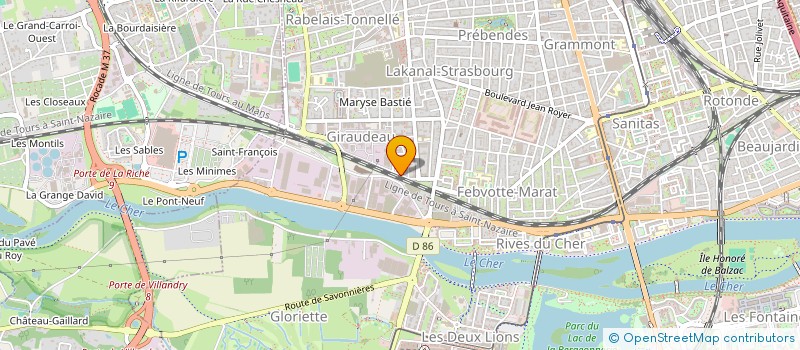 localisation de l'entreprise VERMON SA à TOURS