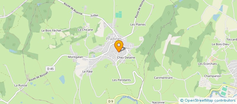 localisation de l'entreprise VERMOREL LA CROISEE  PRADINES