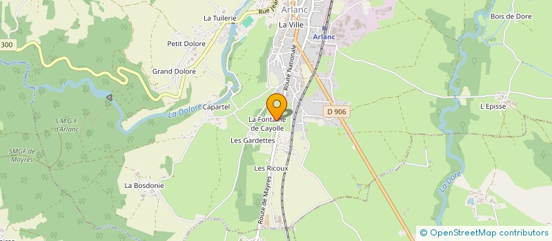 localisation de l'entreprise VERNADET FRERES  ARLANC