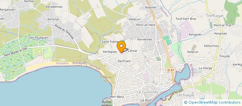 localisation de l'entreprise VERNAGE  GUILVINEC