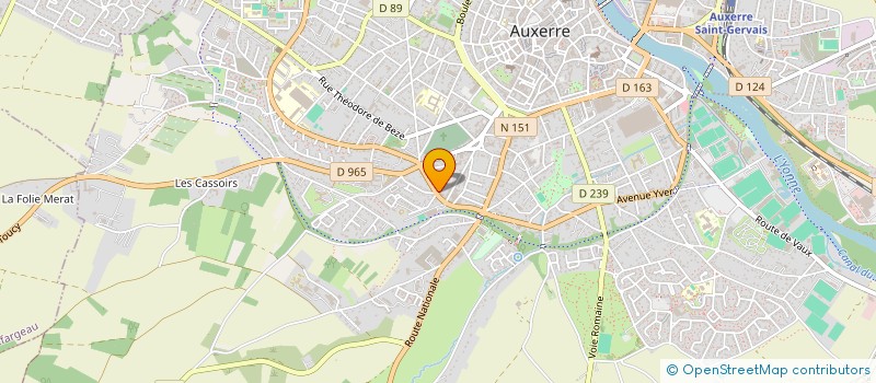 localisation de l'entreprise VERNANT GUENOT à AUXERRE
