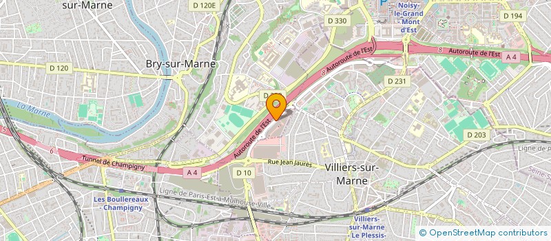 localisation de l'entreprise VERNAY 2 à BRY-SUR-MARNE