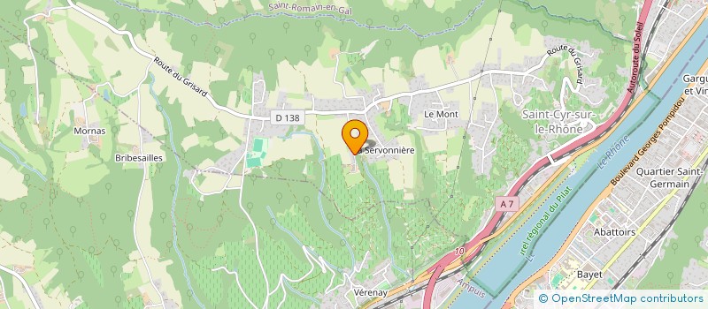 localisation de l'entreprise VERNAY-COLOMBIER à SAINT-CYR-SUR-LE-RHONE
