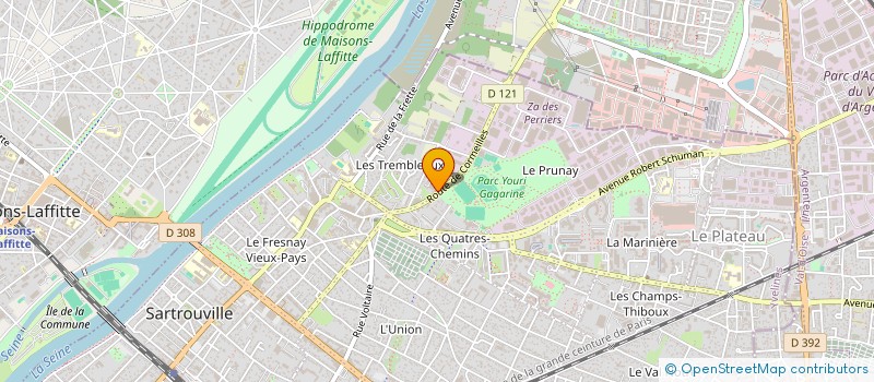 localisation de l'entreprise VERNAY PAYSAGE à SARTROUVILLE