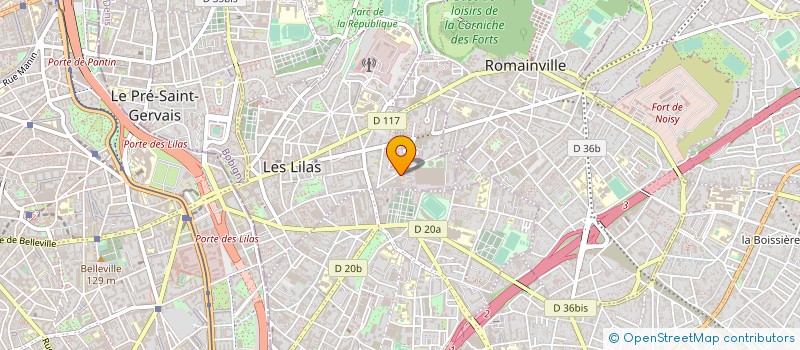 localisation de l'entreprise VERNET à LES LILAS