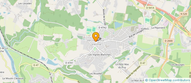 localisation de l'entreprise VERNEUIL-DETENTE à VERNEUIL-SUR-VIENNE