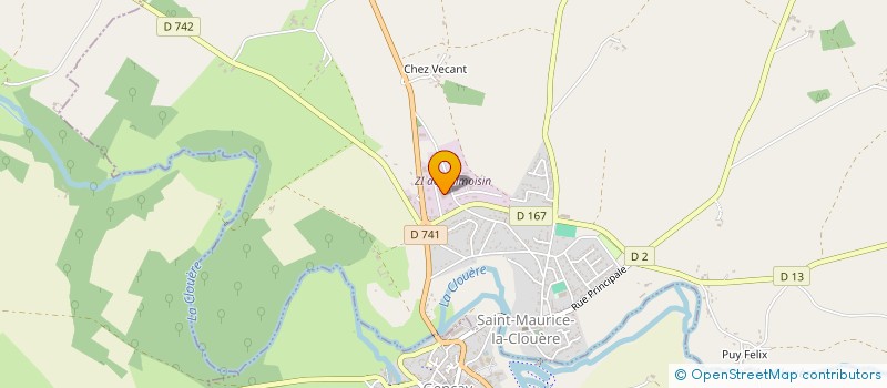 localisation de l'entreprise VERNEUIL-MTX à SAINT-MAURICE-LA-CLOUERE