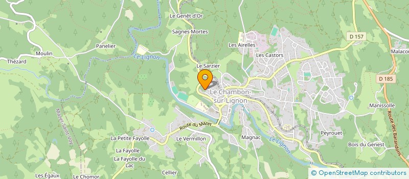 localisation de l'entreprise VERNEY-CARRON LOISIRS  LE CHAMBON-SUR-LIGNON