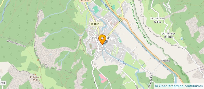 localisation de l'entreprise VERNEY TOURISME CIE - OISANS à LE BOURG-D'OISANS