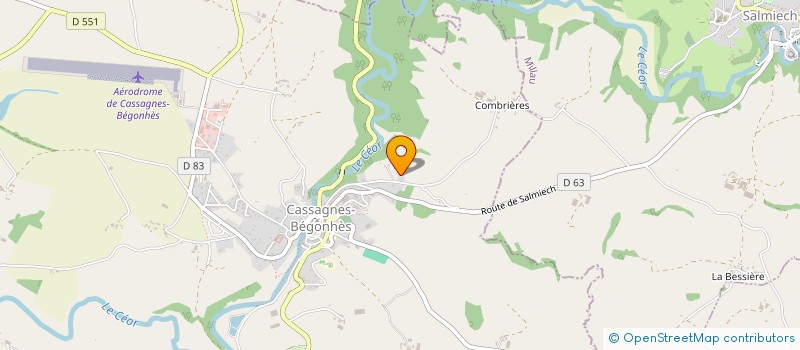 localisation de l'entreprise VERNHES  CASSAGNES-BEGONHES