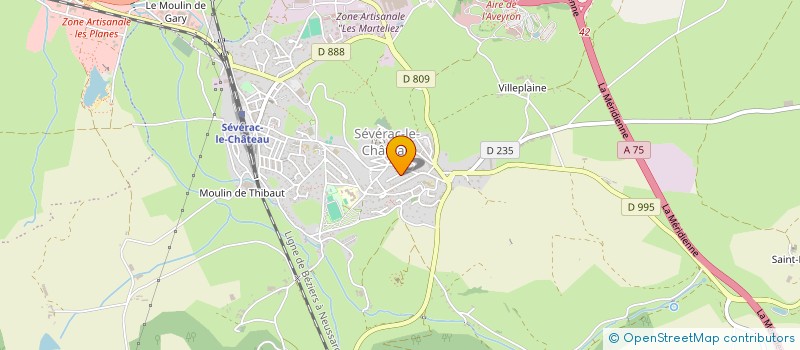 localisation de l'entreprise VERNHET DAVID  SEVERAC D'AVEYRON