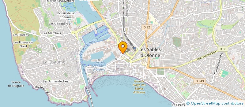 localisation de l'entreprise VERNIER CLIMATIQUE LES SABLES à LES SABLES-D'OLONNE