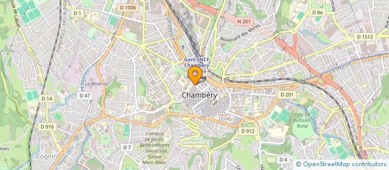localisation de l'entreprise VERNIER OPTIQUE à CHAMBERY