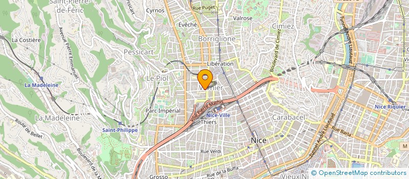 localisation de l'entreprise VERNIER PRESSE à NICE