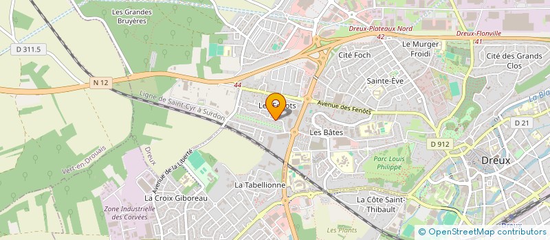 localisation de l'entreprise VERNIZEAU COUVERTURE à DREUX
