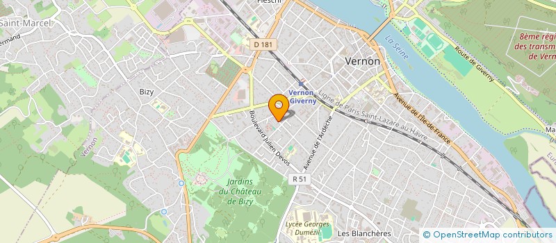 localisation de l'entreprise VERNOLYS  VERNON