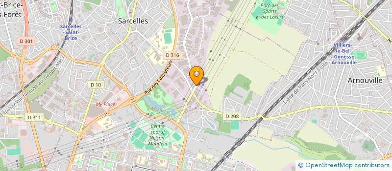 localisation de l'entreprise VERNOM ENVIRONNEMENT  SARCELLES