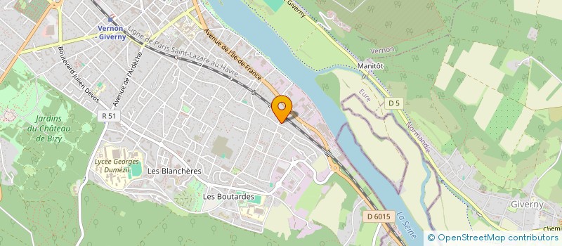 localisation de l'entreprise VERNON COURTAGE TRAVAUX  VERNON