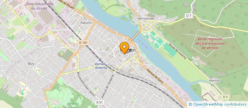 localisation de l'entreprise VERNON DIETETIQUE à VERNON