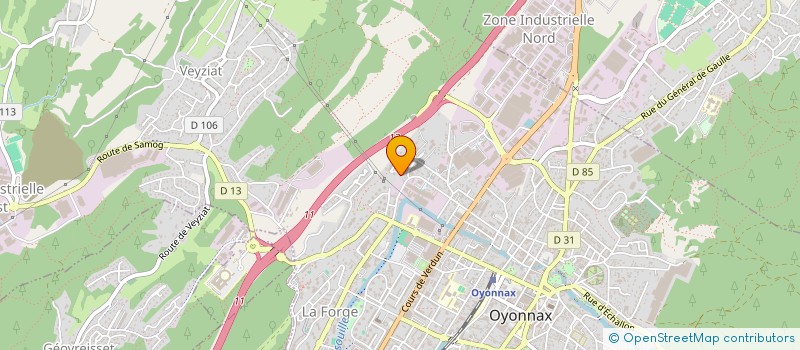 localisation de l'entreprise VERO à OYONNAX