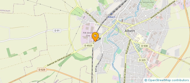 localisation de l'entreprise VEROMANDIS à ALBERT