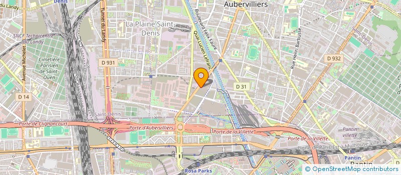 localisation de l'entreprise VEROPAM à AUBERVILLIERS