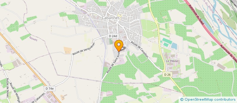 localisation de l'entreprise VERQUIERES GITE  CABANNES